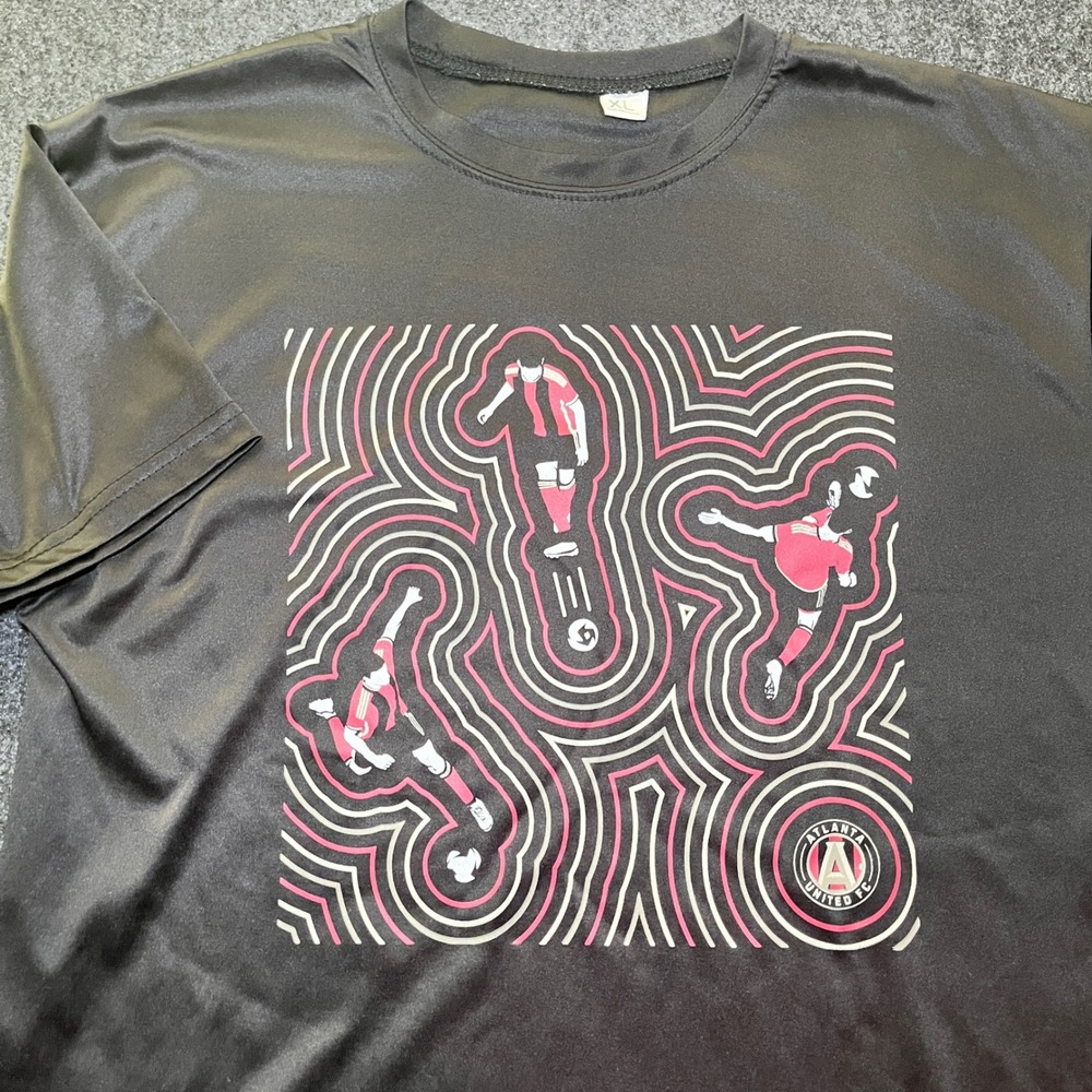 Atlanta‎ United FC Soccer Shirt Kids XL Black Excellent Publix Performance Tee